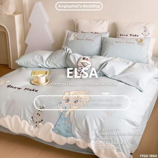  Bộ Chăn Ga Cotton Linen Kids - ELSA 