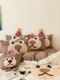  Bộ Chăn Ga Cotton Linen Kids - Khỉ Nâu 