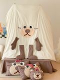  Bộ Chăn Ga Cotton Linen Kids - Khỉ Nâu 