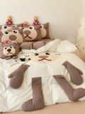  Bộ Chăn Ga Cotton Linen Kids - Khỉ Nâu 