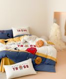  Bộ Chăn Ga Cotton Linen Kids - Bóng Rổ Xanh 