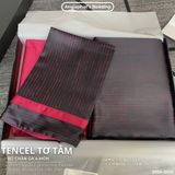  Set Chăn Ga Tencel Tơ Tằm COLOGNE - Đen Hồng 