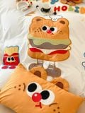  Bộ Chăn Ga Cotton Linen Kids - Bơ gơ Cam 
