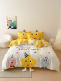  Bộ Chăn Ga Cotton Linen Kids - Sao Vàng 