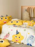  Bộ Chăn Ga Cotton Linen Kids - Sao Vàng 