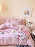  Bộ Chăn Ga Cotton Linen Kids - Kitty 3 