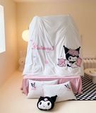  Bộ Chăn Ga Cotton Linen Kids - Kuromi 3 HỒNG 