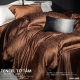  Set Chăn Ga Tencel Tơ Tằm COLOGNE - Nâu Cam 