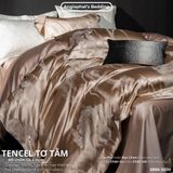  Set Chăn Ga Tencel Tơ Tằm COLOGNE - Nâu Kem 