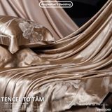  Set Chăn Ga Tencel Tơ Tằm COLOGNE - Nâu Kem 
