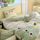  Bộ Chăn Ga Cotton Linen Kids / Cho Bé - Cây Thông Xanh 