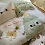  Bộ Chăn Ga Cotton Linen Kids / Cho Bé - Cây Thông Xanh 