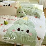  Bộ Chăn Ga Cotton Linen Kids / Cho Bé - Cây Thông Xanh 