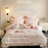  Bộ Chăn Ga Cotton Linen Kids / Cho Bé - Thỏ Caro 