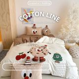  Bộ Chăn Ga Cotton Linen Kids / Cho Bé - Cookies 