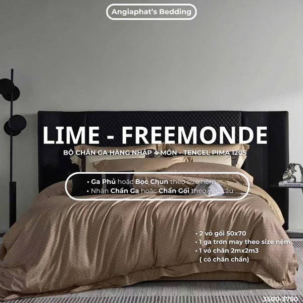  Set Chăn Ga Tencel 120s Freemonde Pima - Màu 2 