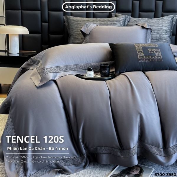  Set Chăn Ga Tencel 120s - 5 MÓN - GA TRẦN PHỦ - MÀU 1 