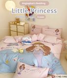  Bộ Chăn Ga Cotton Linen Kids - Tiên Cá 