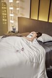  Bộ Chăn Ga Tencel 80S Freemonde Phối Trắng - Xám 