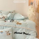 Bộ Chăn Ga Cotton Linen Kids / Cho Bé - Animals 