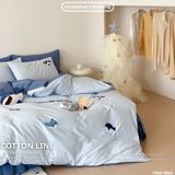  Bộ Chăn Ga Cotton Linen Kids / Cho Bé - Underwater 