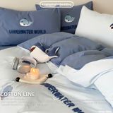  Bộ Chăn Ga Cotton Linen Kids / Cho Bé - Underwater 