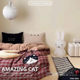  Bộ Chăn Ga Cotton Linen Kids / Cho Bé - Mèo Lười 