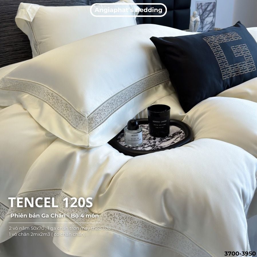 Set Chăn Ga Tencel 120s - 5 MÓN - GA TRẦN PHỦ - MÀU 2 