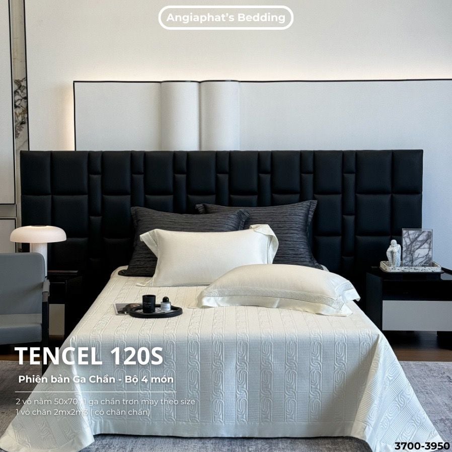  Set Chăn Ga Tencel 120s - 5 MÓN - GA TRẦN PHỦ - MÀU 2 