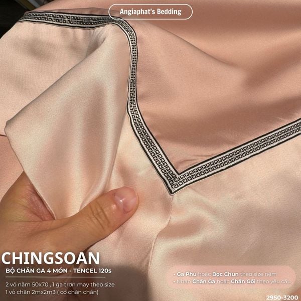  Set Chăn Ga Tencel 120s Chingsuan Viền - Màu 2 