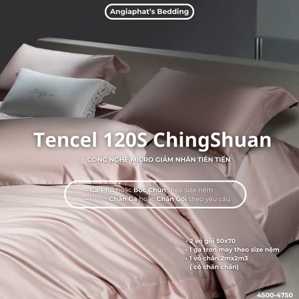  Set Chăn Ga Tencel 120s Chingsuan Micro - Màu 3 