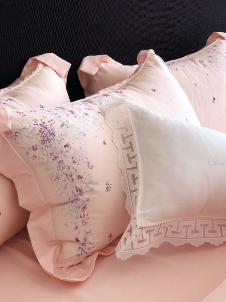  Bộ Chăn Ga Tencel Pima 100s Chingshuan - Hoa Hồng Cam 
