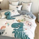  Bộ Chăn Ga Cotton Linen Kids - KHỦNG LONG 