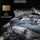  Set Chăn Ga Luxury - Gấm Siêu Mịn - B XANH 