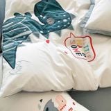 Bộ Chăn Ga Cotton Linen Kids - KHỦNG LONG 