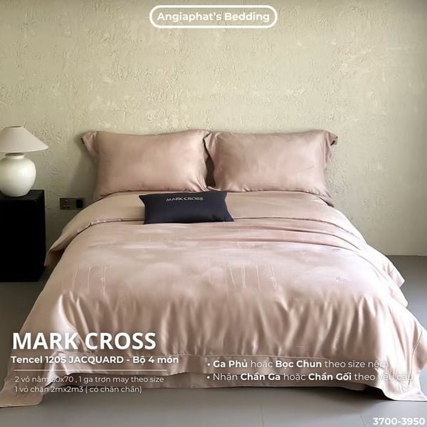  Set Chăn Ga Tencel 120s Markcross Dệt Vân Chìm - Màu 5 