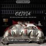  Set Chăn Ga Luxury - Gấm Siêu Mịn - Đỏ 
