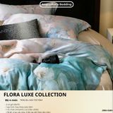  Set Chăn Ga Tencel Tơ Tằm COLOGNE - Hoa To Xanh 