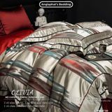  Set Chăn Ga Luxury - Gấm Siêu Mịn - Đỏ 