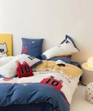  Bộ Chăn Ga Cotton Linen Kids - Bóng Rổ Số 10 