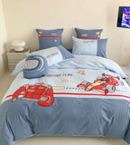  Bộ Chăn Ga Cotton Linen Kids - MÁY BAY 