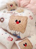 Bộ Chăn Ga Cotton Linen Kids - SANDWICH HỒNG 