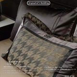  Set Chăn Ga Luxury - Gấm Siêu Mịn - B NÂU 