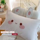  Bộ Chăn Ga Cotton Linen Kids / Cho Bé - Thỏ Dâu Tây 