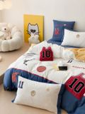  Bộ Chăn Ga Cotton Linen Kids - Bóng Rổ Số 10 