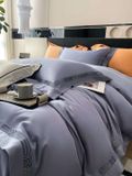  Bộ Chăn Ga Tencel 100s Viền - XANH THAN 