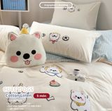  Bộ Chăn Ga Cotton Linen Kids / Cho Bé - Cute Dogs 