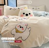  Bộ Chăn Ga Cotton Linen Kids / Cho Bé - Cute Dogs 