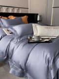  Bộ Chăn Ga Tencel 100s Viền - XANH THAN 