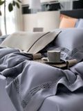  Bộ Chăn Ga Tencel 100s Viền - XANH THAN 